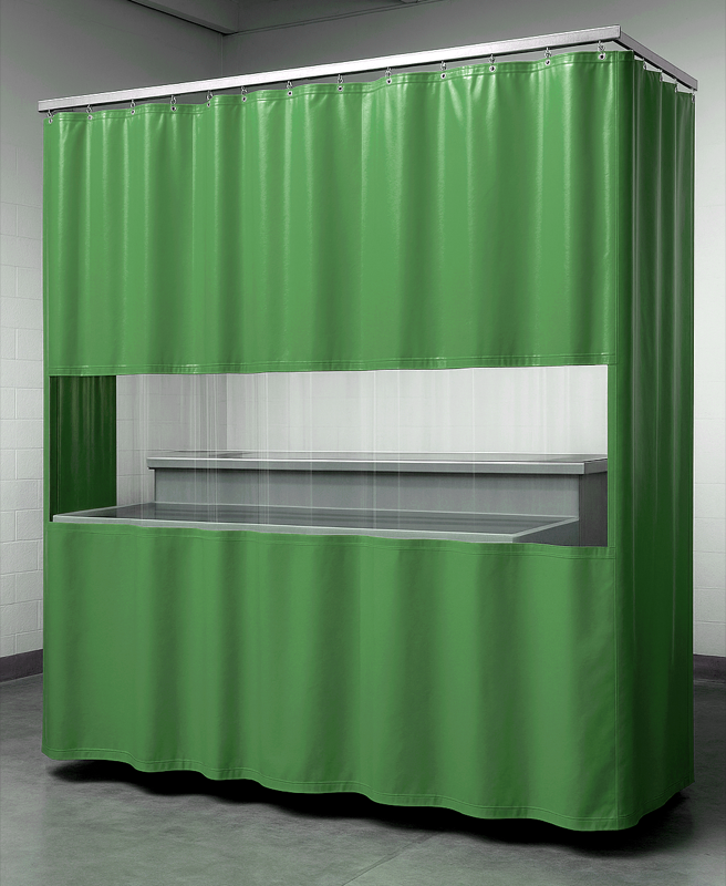 Cortina antiestática PVC tanque químico
