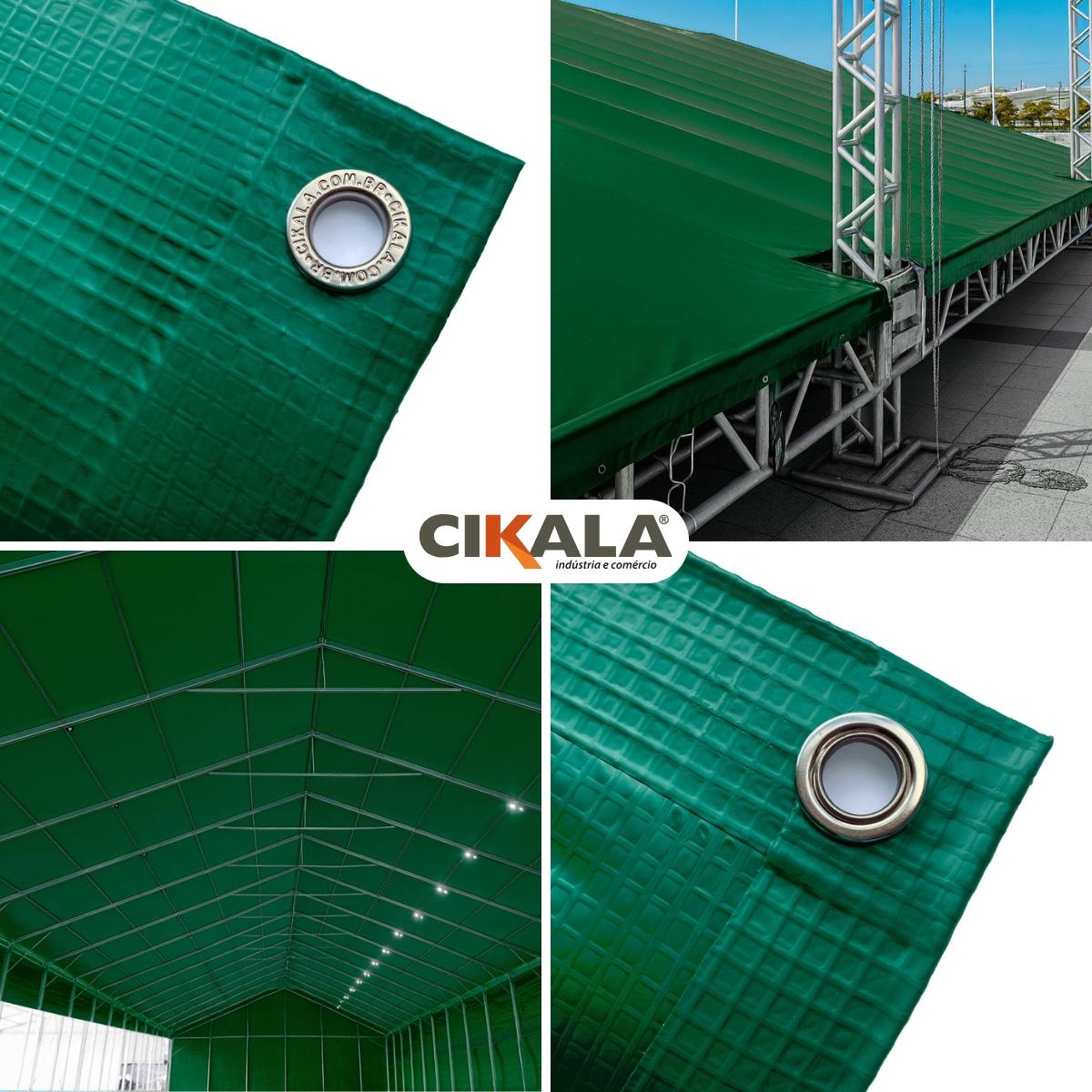 Lona para eventos azul PVC escenario